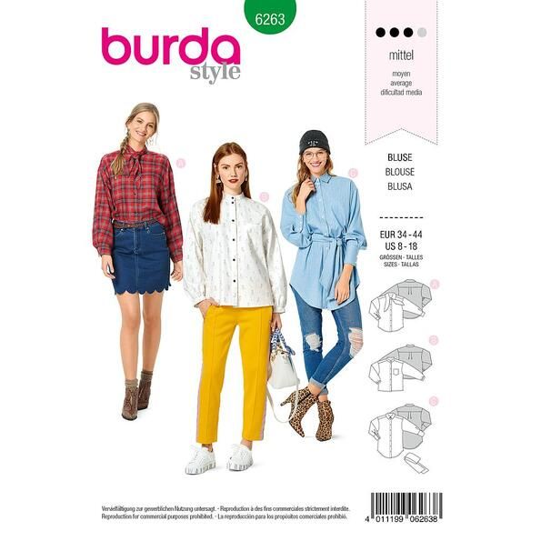 Patron Burda 6263 Blouse