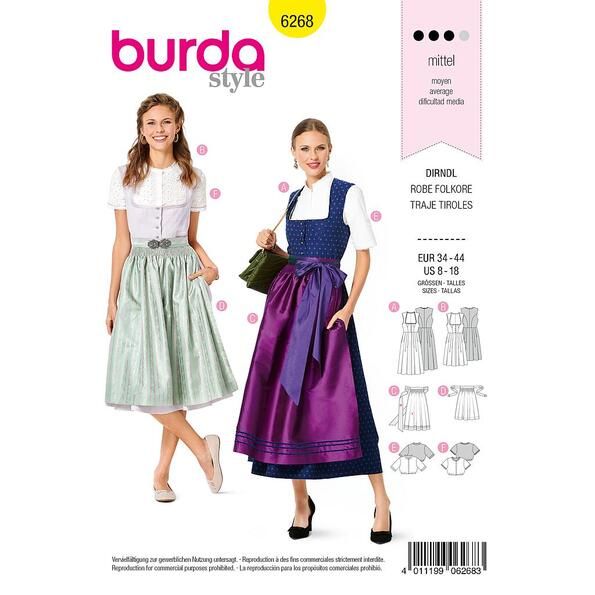 Patron Burda 6268 Robe 