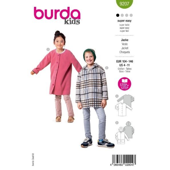Patron Burda 9207 Veste enfant