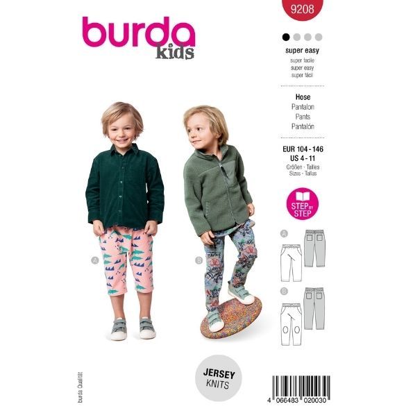 Patron Burda 9208 Pantalon enfant