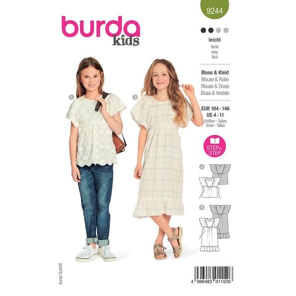 Patron Burda 9244 Blouse & Robe