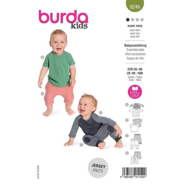 Patron Burda 9246 Ensemble Bébé