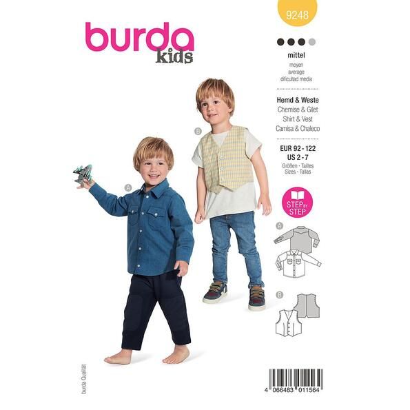 Patron Burda 9248 Chemise & Gilet