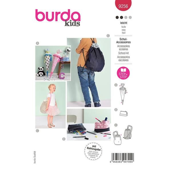 Patron Burda 9256 Accessoires scolaires