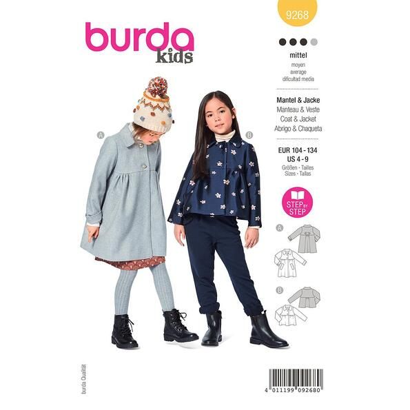 Patron Burda 9268 Manteau & Veste