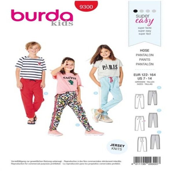 Patron Burda 9300 Pantalon