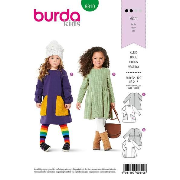 Patron Burda 9310 Robe