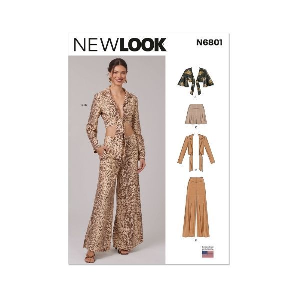 Patron New Look 6801 Hauts, shorts & pantalons
