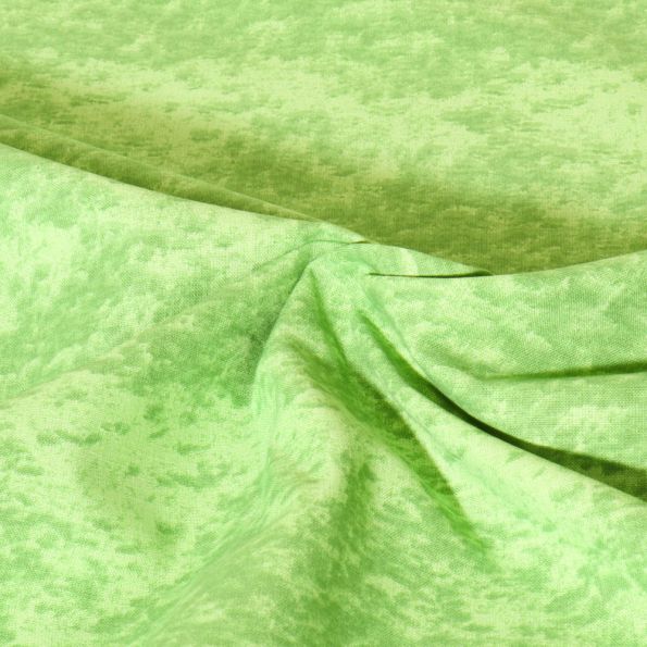 Tissu Popeline de Coton effet marbré Pietra uni Vert pomme - Par 10 cm
