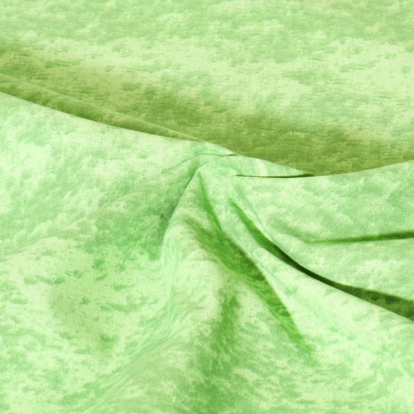 Tissu Popeline de Coton effet marbré Pietra uni Vert - Par 10 cm
