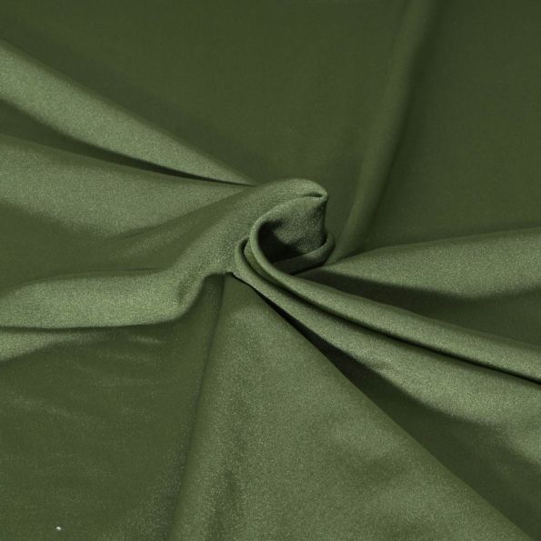 Tissu Lycra stretch Dynalis uni Vert kaki - Par 10 cm