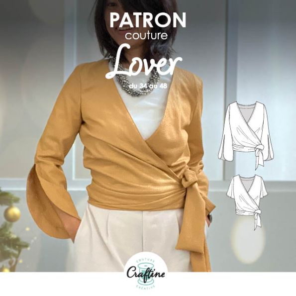 Patron Craftine Blouse Cache-coeur Lover