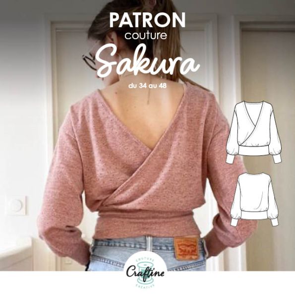 Patron Craftine Cache-coeur Sakura