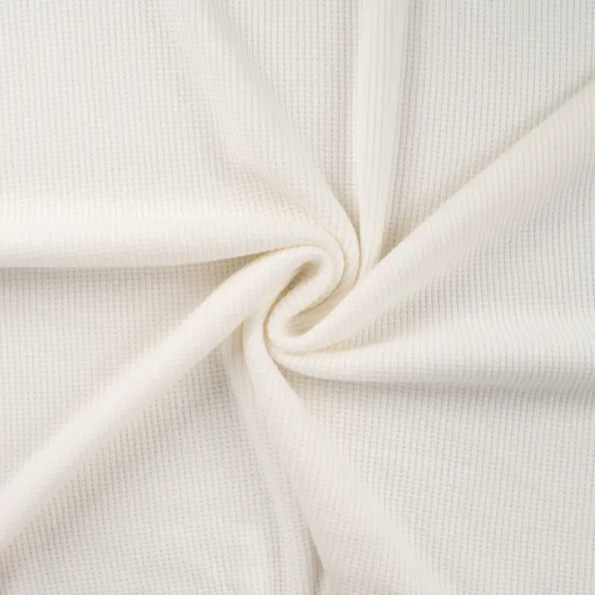 Tissu Maille Tricot Althea uni Blanc - Par 10 cm