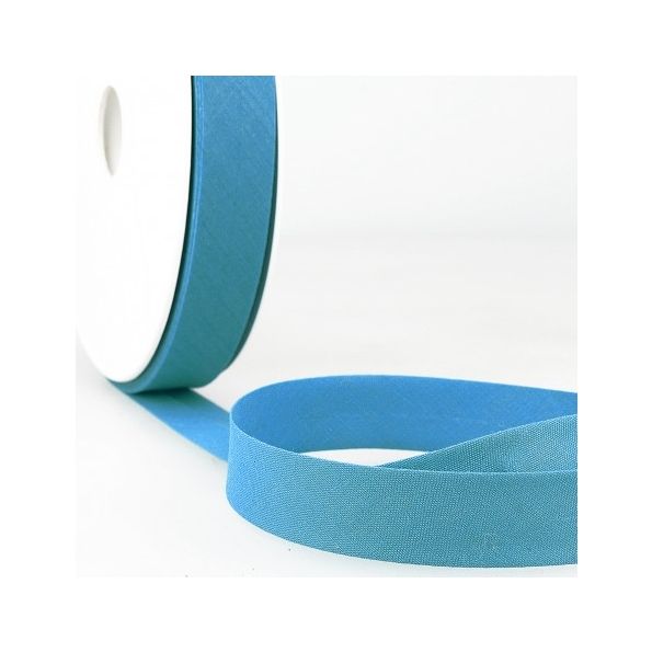 Biais replié tout textile 20 mm Bleu clair x1m