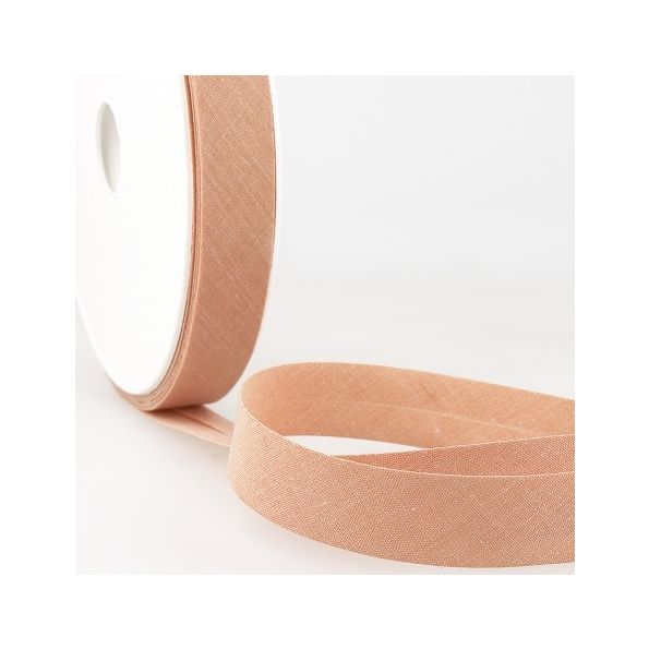 Biais replié tout textile 20 mm Ocre rouge x1m