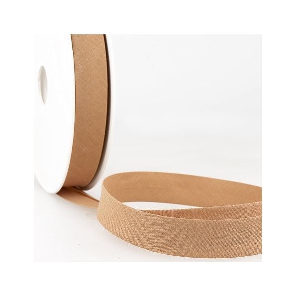Biais replié tout textile Cassonade 20 mm x1m