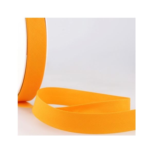 Biais replié tout textile 20 mm Mandarine x1m