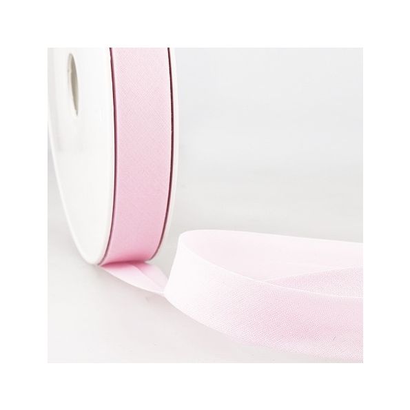 Biais replié tout textile 20 mm Rose clair x1m