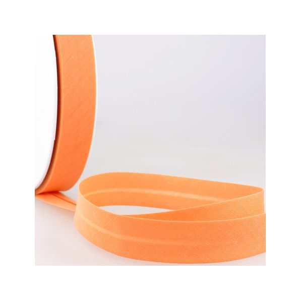 Biais replié tout textile 20 mm Peche x1m