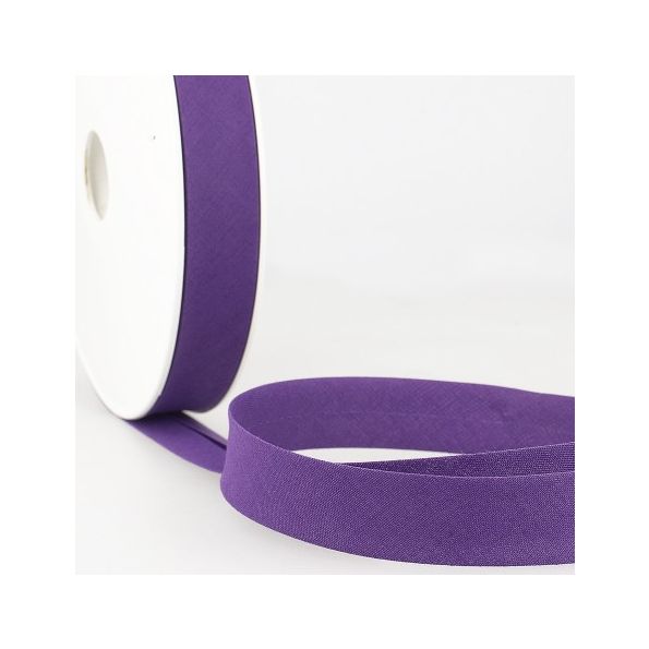 Biais replié tout textile 20 mm Violet x1m