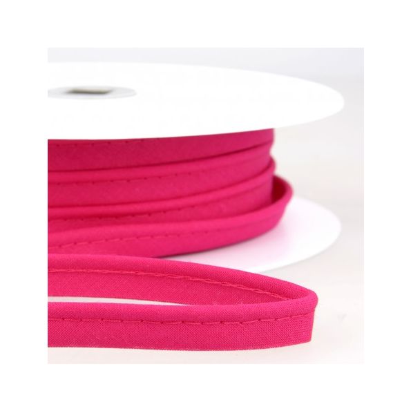 Passepoil tout textile 10 mm Rose x1m