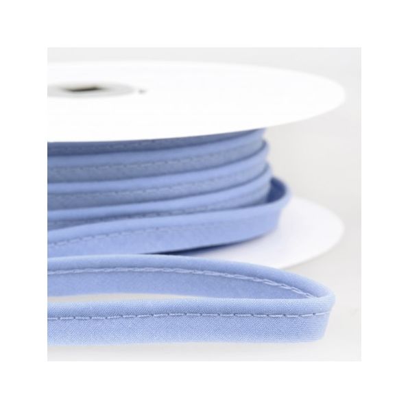 Passepoil tout textile 10 mm Bleu ciel x1m