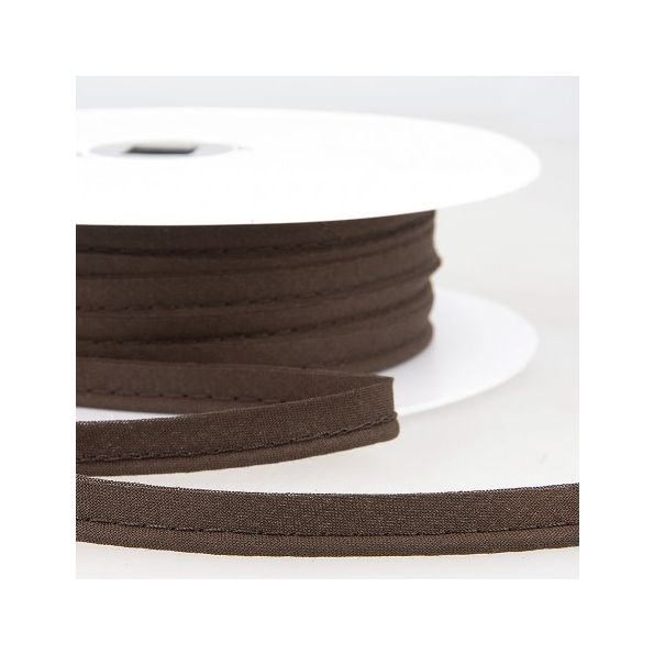 Passepoil tout textile 10 mm Marron x1m