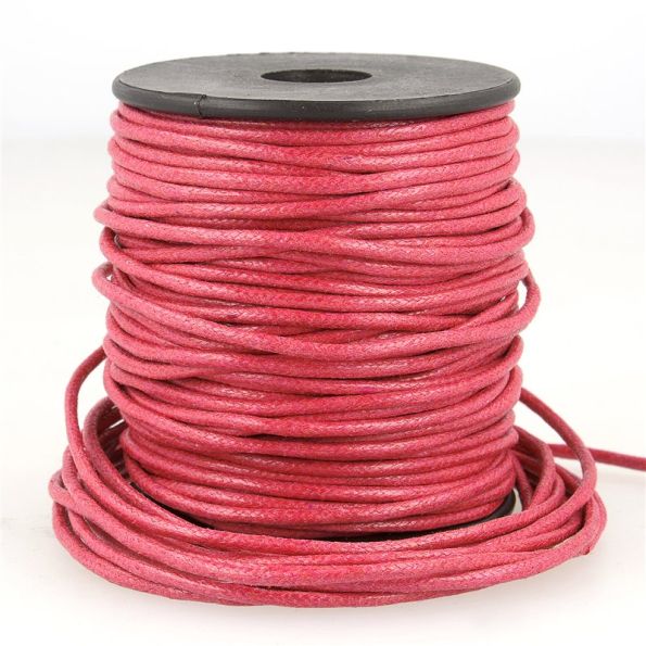 Cordon aspect cuir 2 mm Rouge alizarine x1m