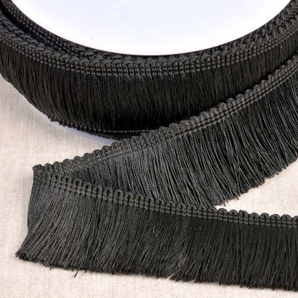 Frange épaisse 45 mm Noir x1m