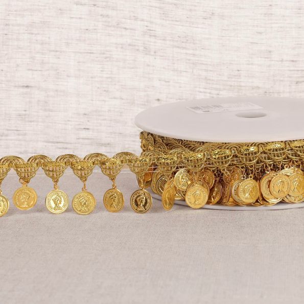 Galon Sequins Queen Eliza Or x1m