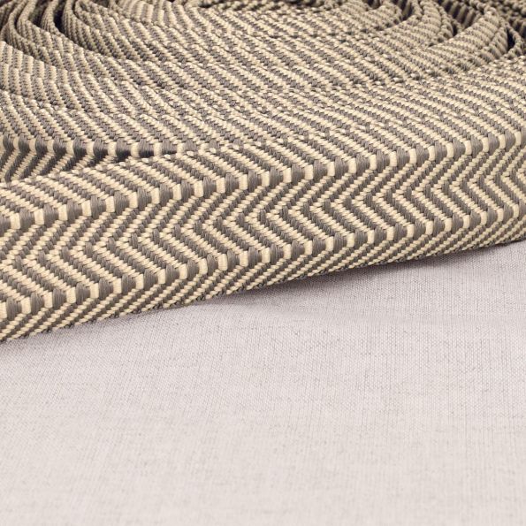 Sangle Double chevrons 38 mm Gris moyen x1m