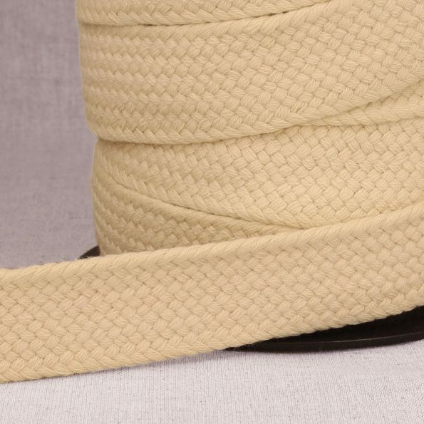Sangle Coton tressée 30 mm Ecru x1m