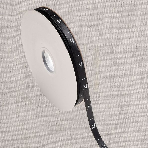 Ruban étiquettes 10 mm Taille M sur fond Noir