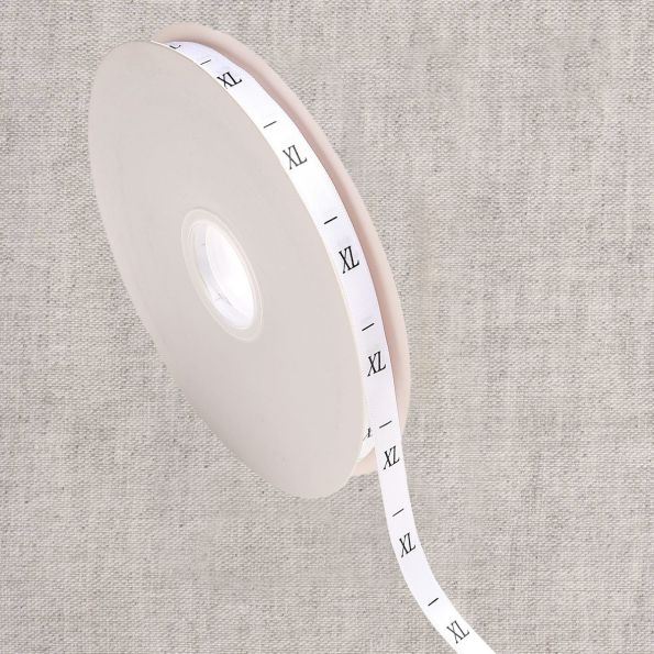 Ruban étiquettes 10 mm Taille XL sur fond Blanc