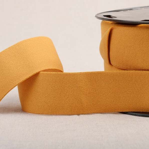 Elastique doux 40 mm Moutarde x1m
