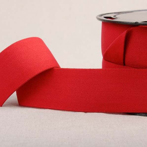 Elastique doux 40 mm Rouge x1m