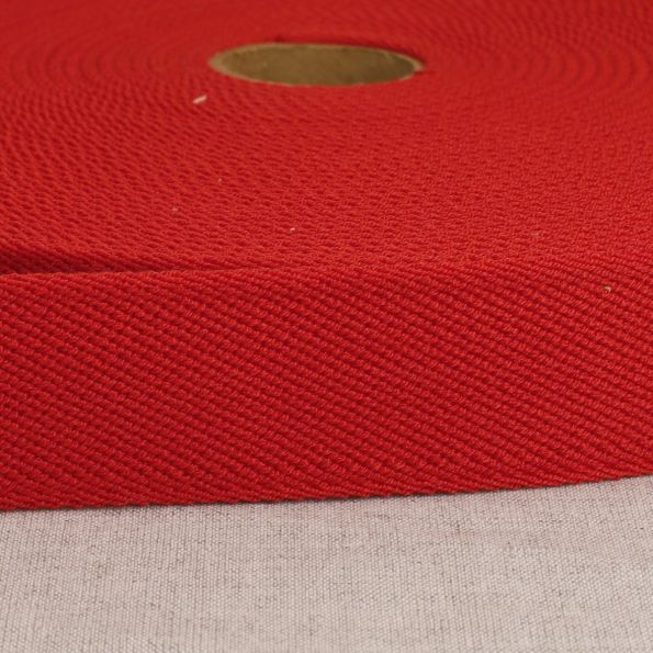 Elastique plat 33 mm Spécial ceinture Rouge x1m