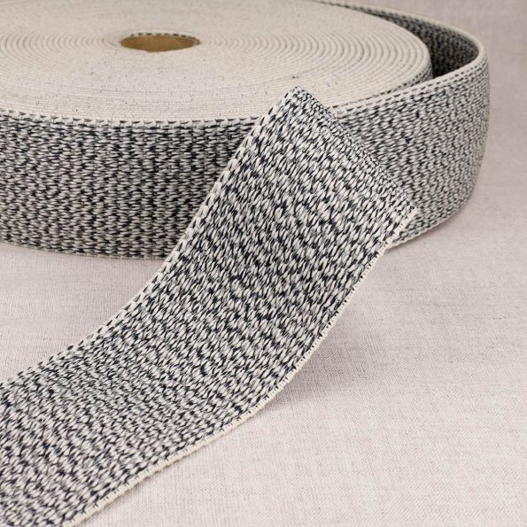Elastique 50 mm spécial mobilier extérieur Blanc moucheté ×1m