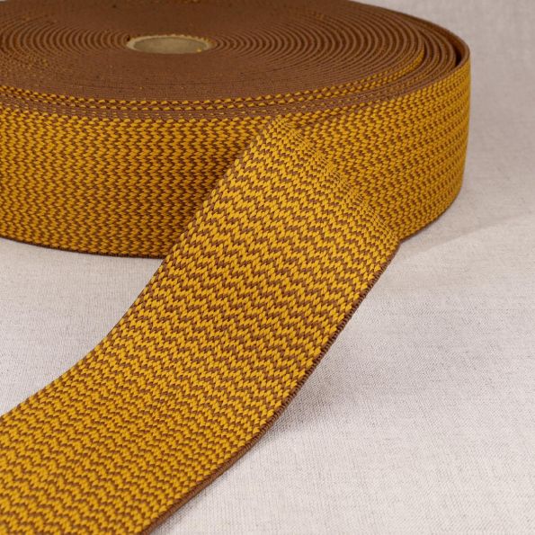Elastique 50 mm spécial mobilier extérieur Jaune moutarde x1m