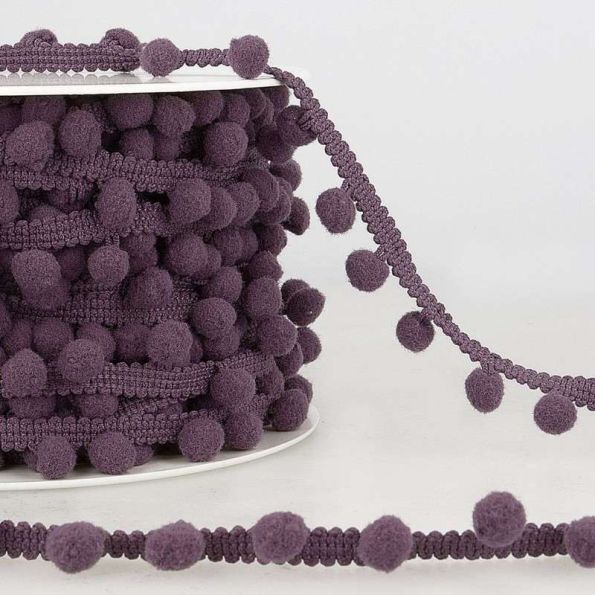 Galon Petit pompon Violet - Au mètre