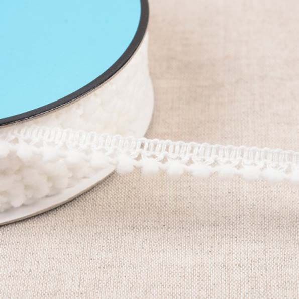 Galon petits pompons 10 mm Ecru x1m