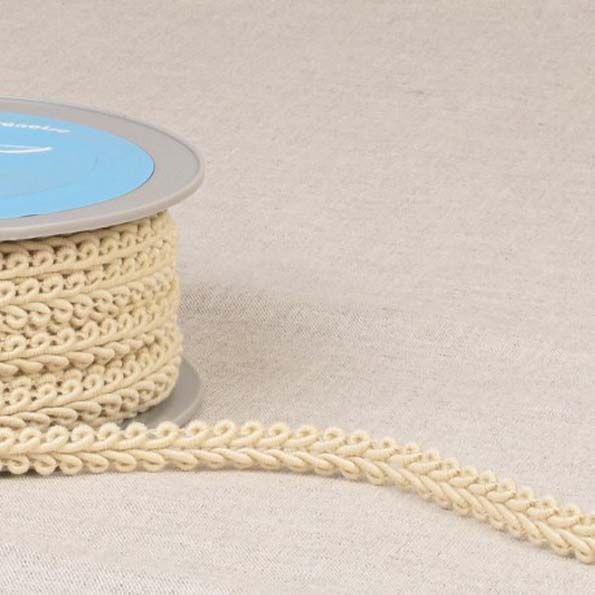 Galon points d'épis 11 mm Ecru x1m