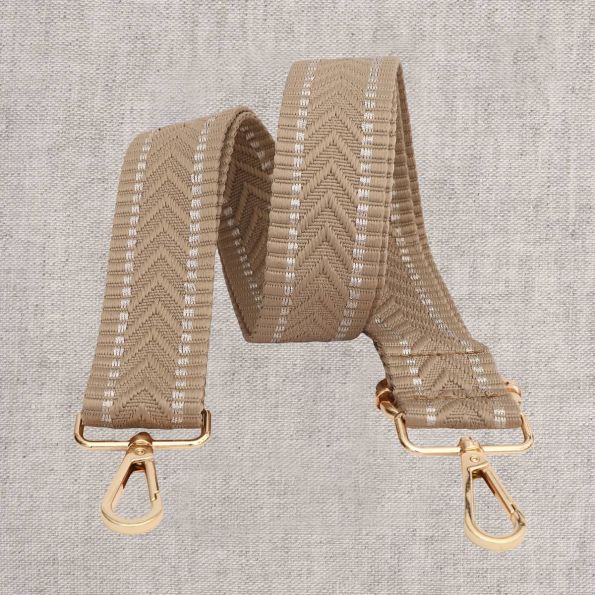 Sangle pour sac 40 mm Chevrons Beige x1