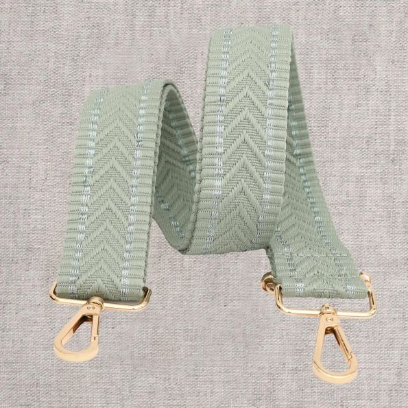 Sangle pour sac 40 mm Chevrons Vert d'eau x1