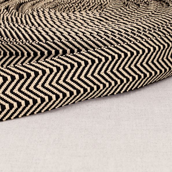 Sangle Double chevrons 38 mm Noir x1m