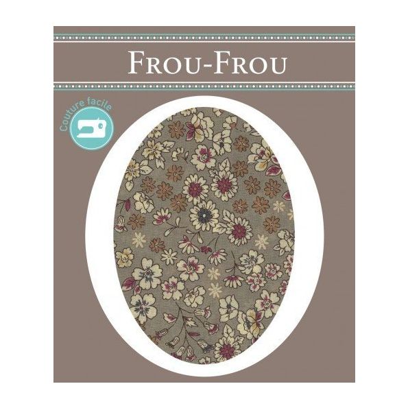 Genouillères-coudières thermocollantes Fleuri Frou-Frou Beige sable et ecru