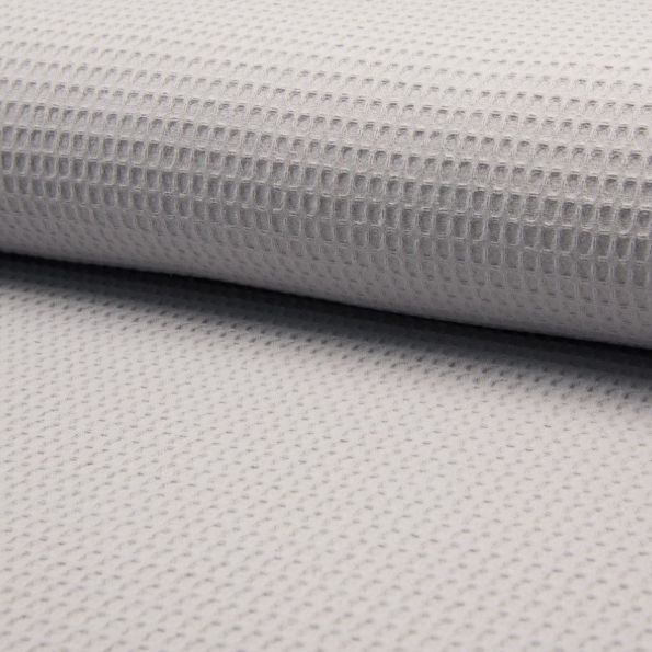 Coupon Tissu Nid d'abeille Gris clair x10cm - Coupon de 50 cm