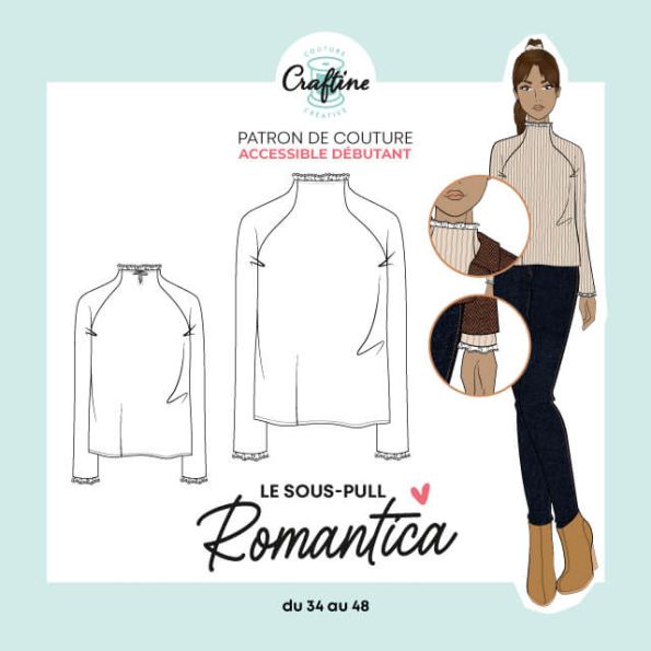 Patron Craftine Sous-Pull Romantica