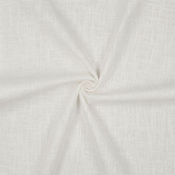 Coupon Tissu Lin Coton lavé uni Ecru - Coupon de 100 cm